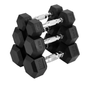 Hex Dumbbells Set with Dumbbell Rack